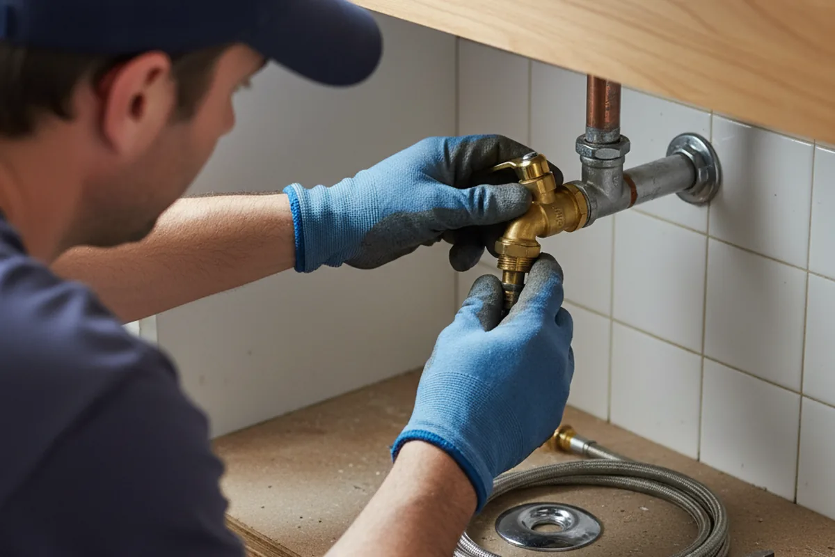 Shutoff valve and fitting work during Emergency Plumbing in Williamsburg